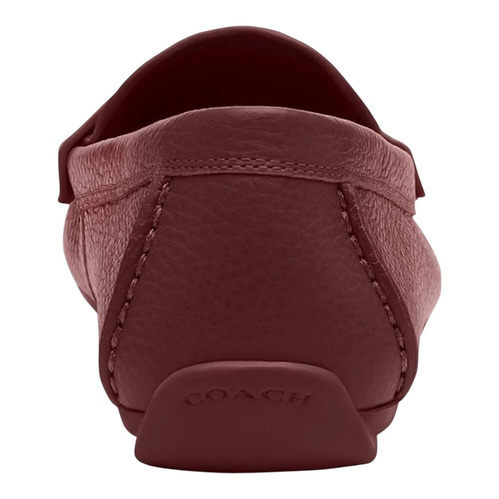 COACH Women's Sculpted C Leather Classic Loafer Flats Dark Wine Size 9 - Picture 3 of 5